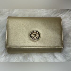 Christian Lacroix Gold Textured Clutch